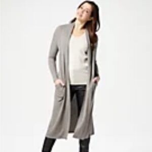Lisa Rinna Collection Open Front Duster Cardigan
